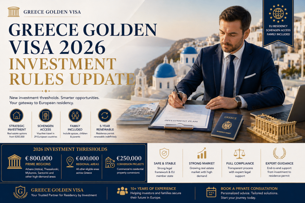 Greece Golden Visa 2026 Investment Rules Update 1 Greece Golden Visa 2026 Investment Rules Update