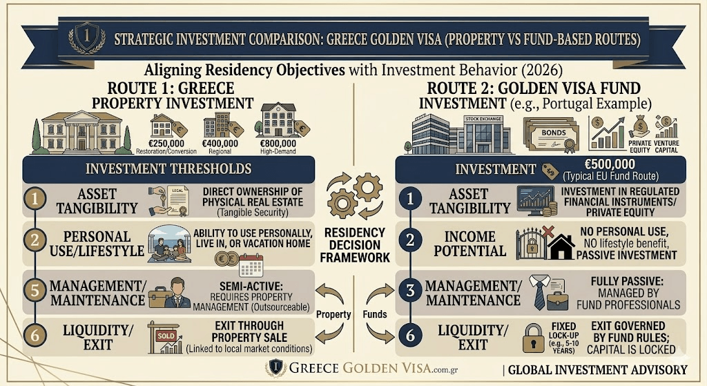 Greece Golden Visa Funds vs Property: Which Investment Route Wins? 1 Greece-Golden-Visa-Funds-vs-Property-Which-Route-Fits-You-Best