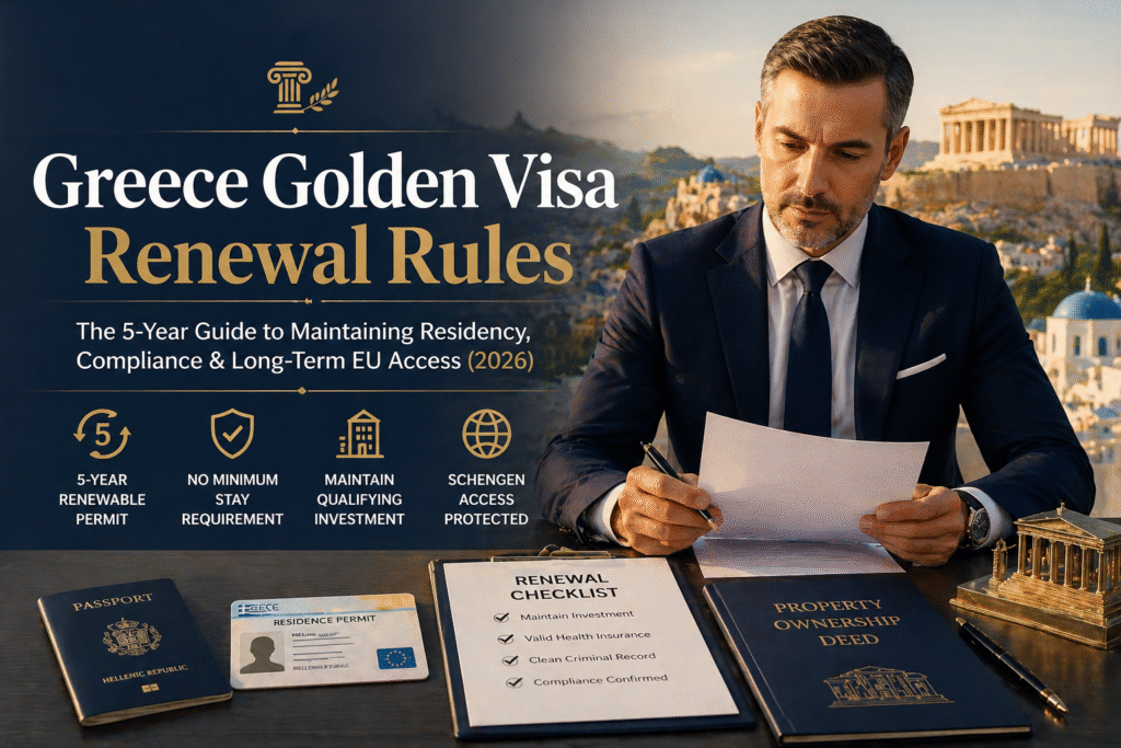 Greece Golden Visa Renewal Rules (5-Year Guide) 1 Greece-Golden-Visa-Renewal-Rules