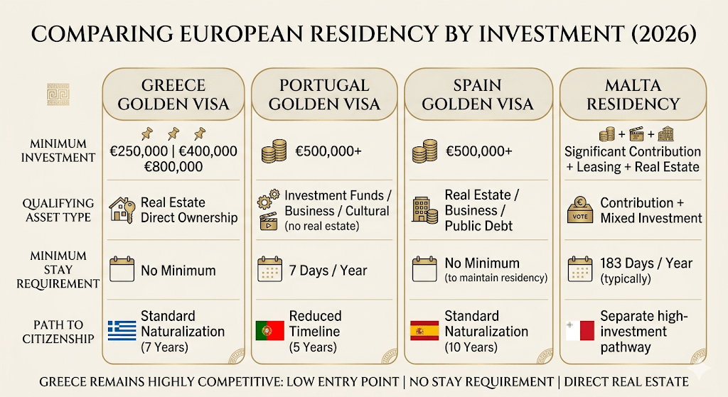 What Are the Greece Golden Visa Investment Tiers? 1 Greece-Golden-Visa-Tiers-Explained