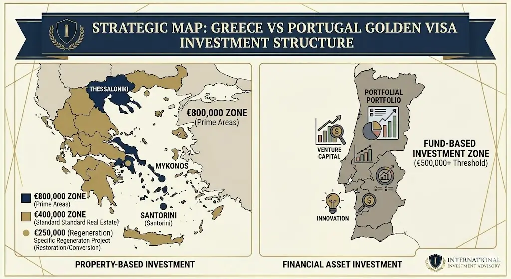 Greece vs Portugal Golden Visa: Overview of Two EU Residency-by-Investment Programs 3 Greece-Golden-Visa-vs-Portugal-Golden-Visa